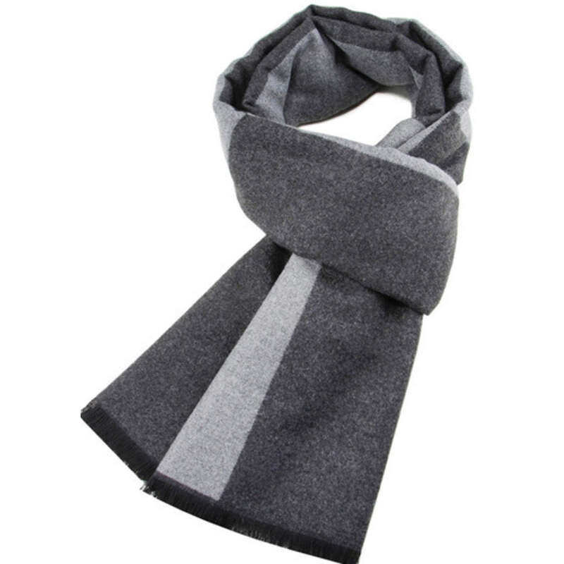 New Men's Scarves, Warm Thick Plaid Cashmere Scarves For Autumn And Winter_voghion.com