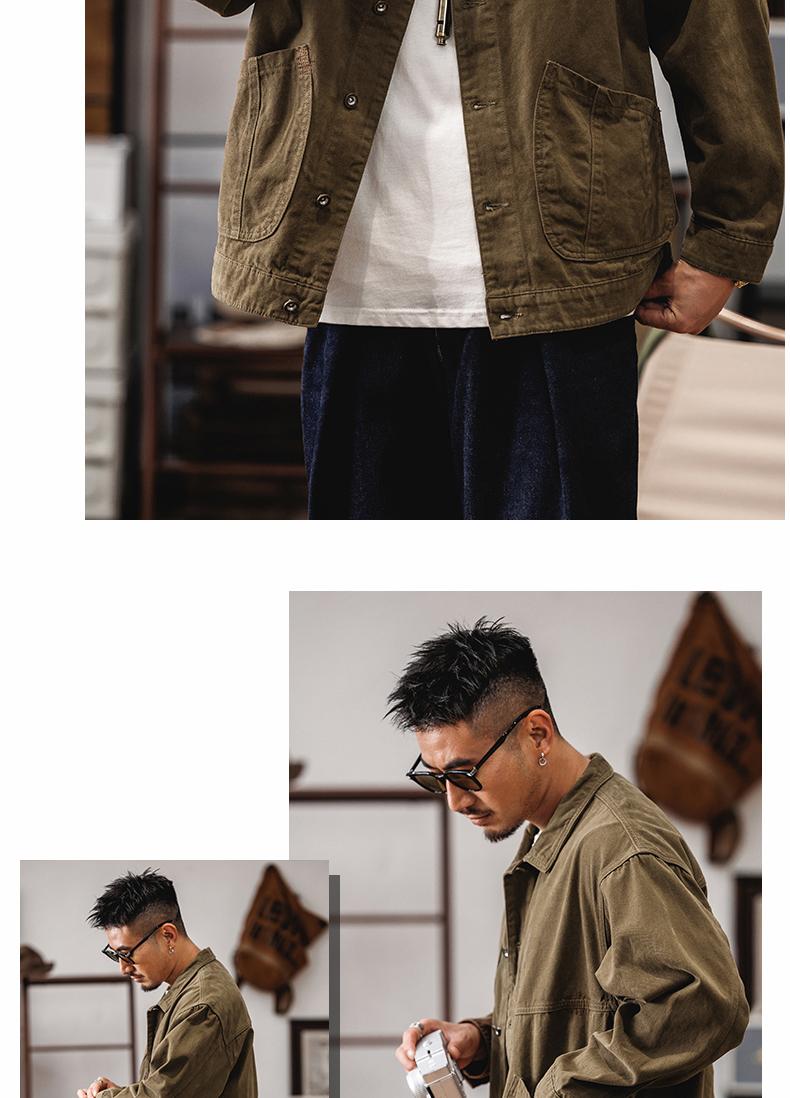 Sportswear Men's Spring Heavy Retro Hunting Jacket Three-piece Set Of Leisure Tooling Set_voghion.com