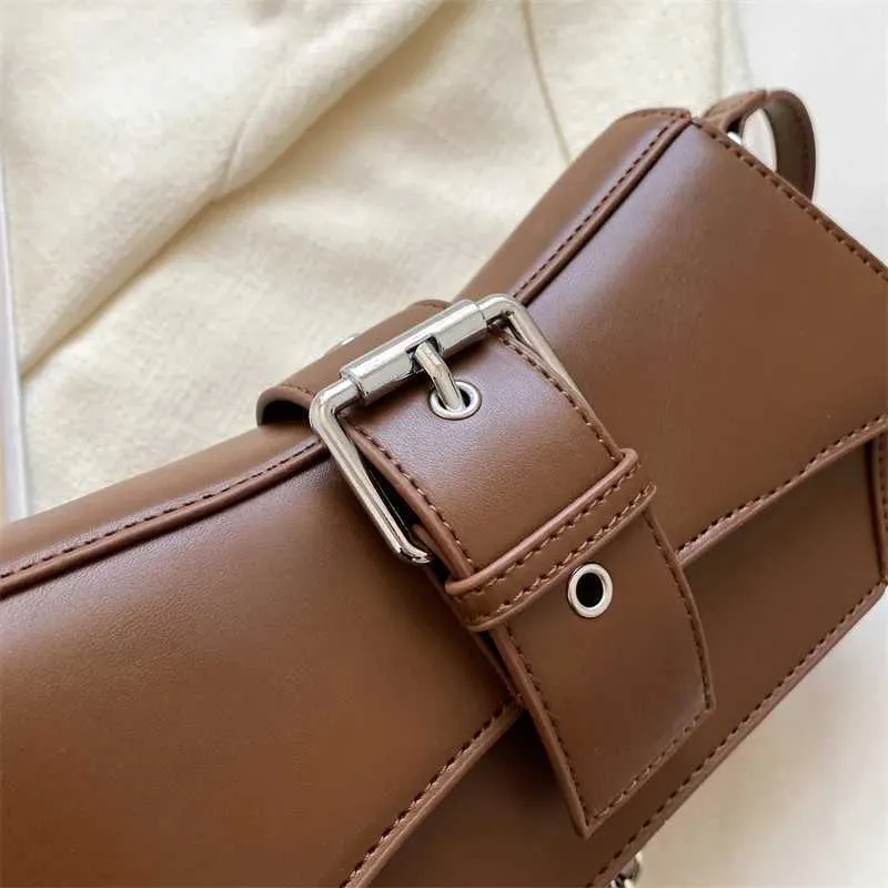 Borsa a tracolla con catena da donna in tinta unita, piccola borsa in pelle PU e portafoglio, vintage, marchio da donna, con patta, tracolla SG_voghion.com
