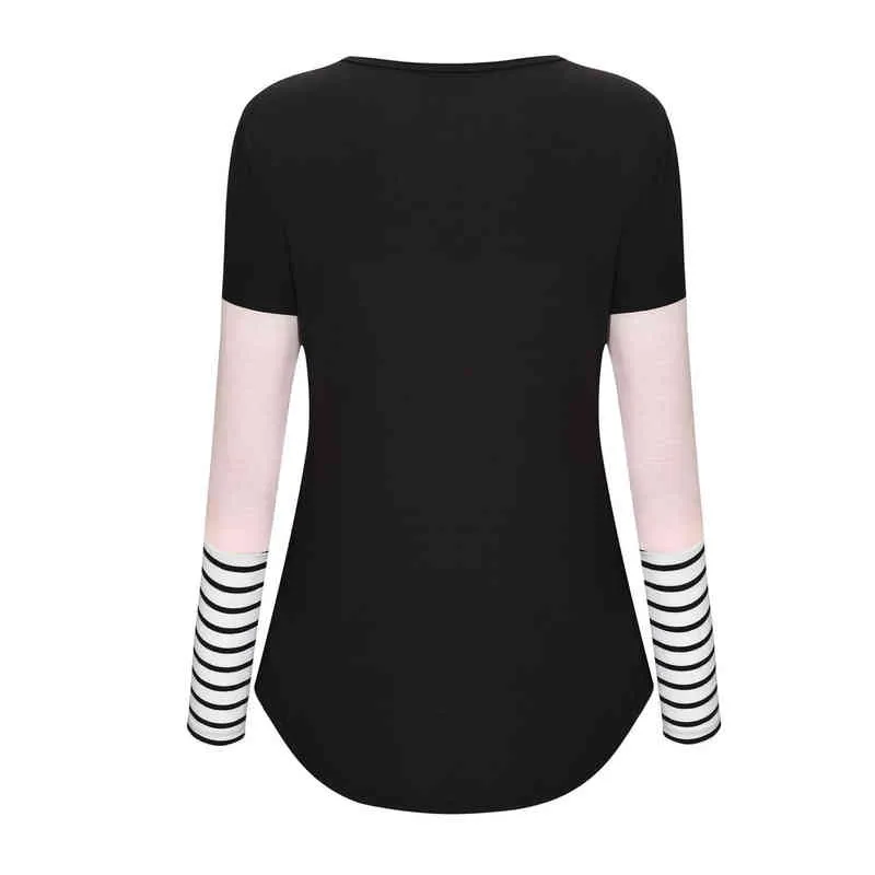 Frauen Schwangere Mutterschaft Kleidung Stillen Tops Stillen Gestreiften T-shirt Mama Langarm S/M/L/Xl/Xxl L220801_voghion.com