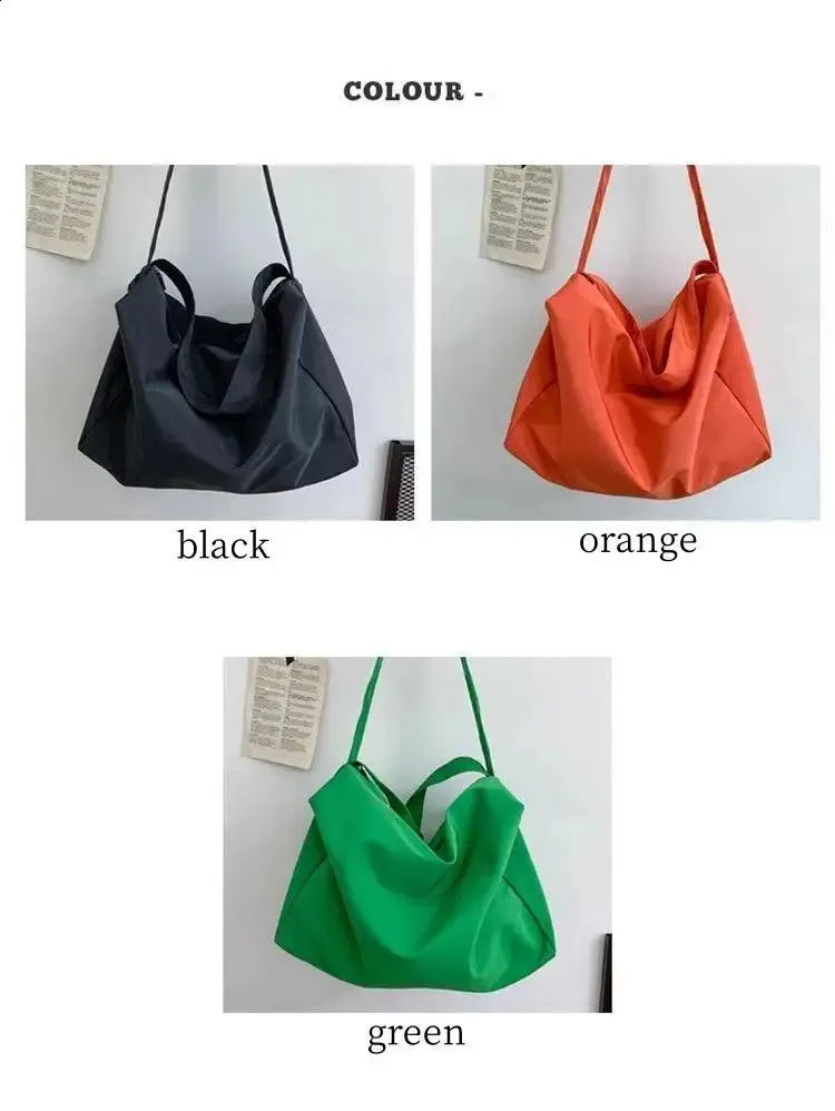 Borsa a mano in tela impermeabile di alta qualità, casual, da donna, grande capacità, a tracolla, alla moda, 2024 240723_voghion.com