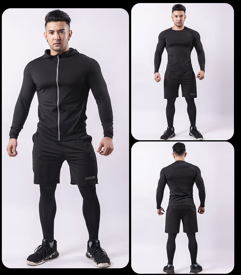 Warme sportkleding set met fleecevoering voor winter training_voghion.com