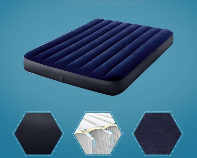 Adecuado para acampar al aire libre y descansar en casa: el colchón inflable plegable es súper fácil de usar._voghion.com