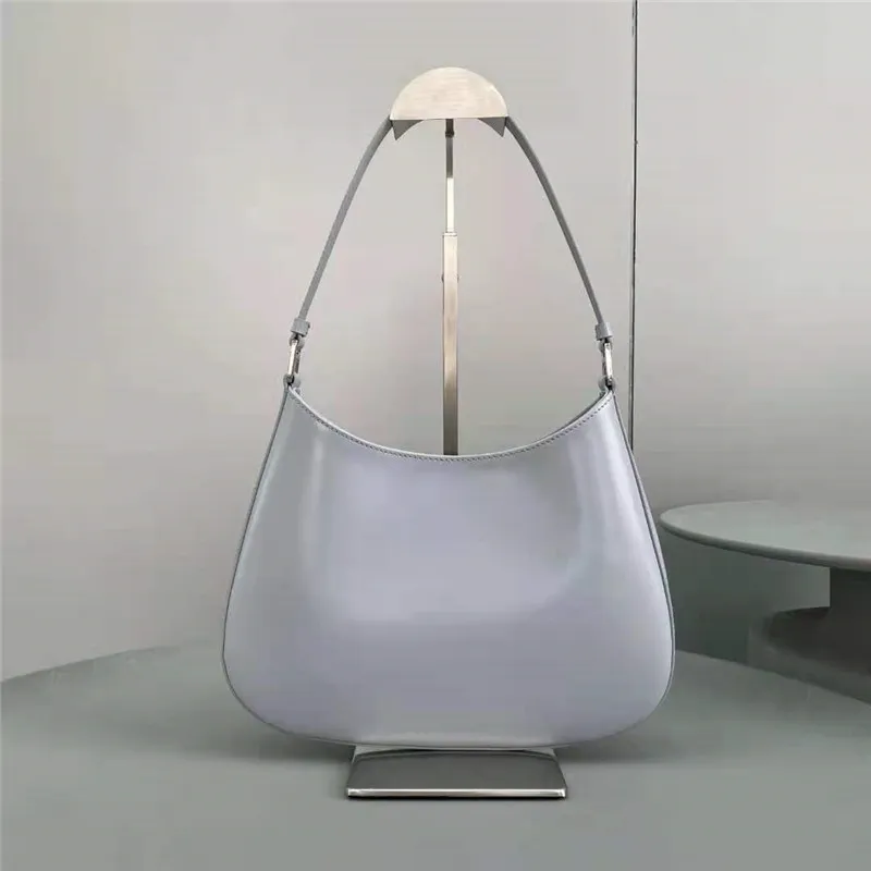 Designer Shoulder Handbags, Chic Mirror Calf Leather Baguette Bag With Sier Hardware - Lightweight For Daily Use_voghion.com