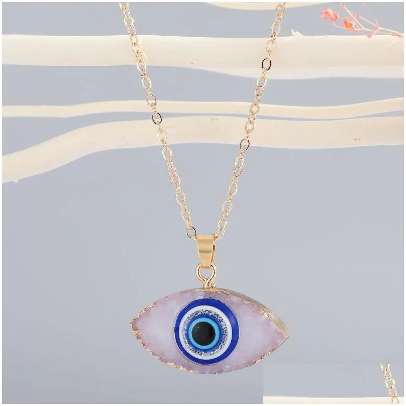 Evil Eye Necklace Turkish Blue Eyes Pendant Necklaces For Women Men Protection Lucky Drop Delivery Jewelry N Dhvxh_voghion.com