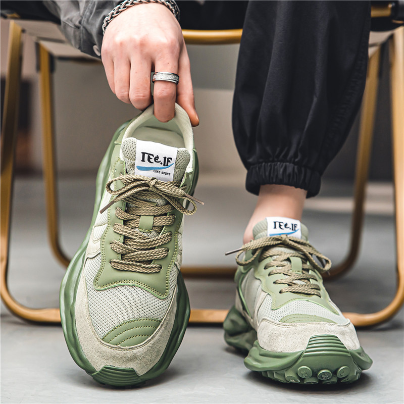 Men's autumn breathable 2023 new youth running mesh sports tire soles dad trendy shoes