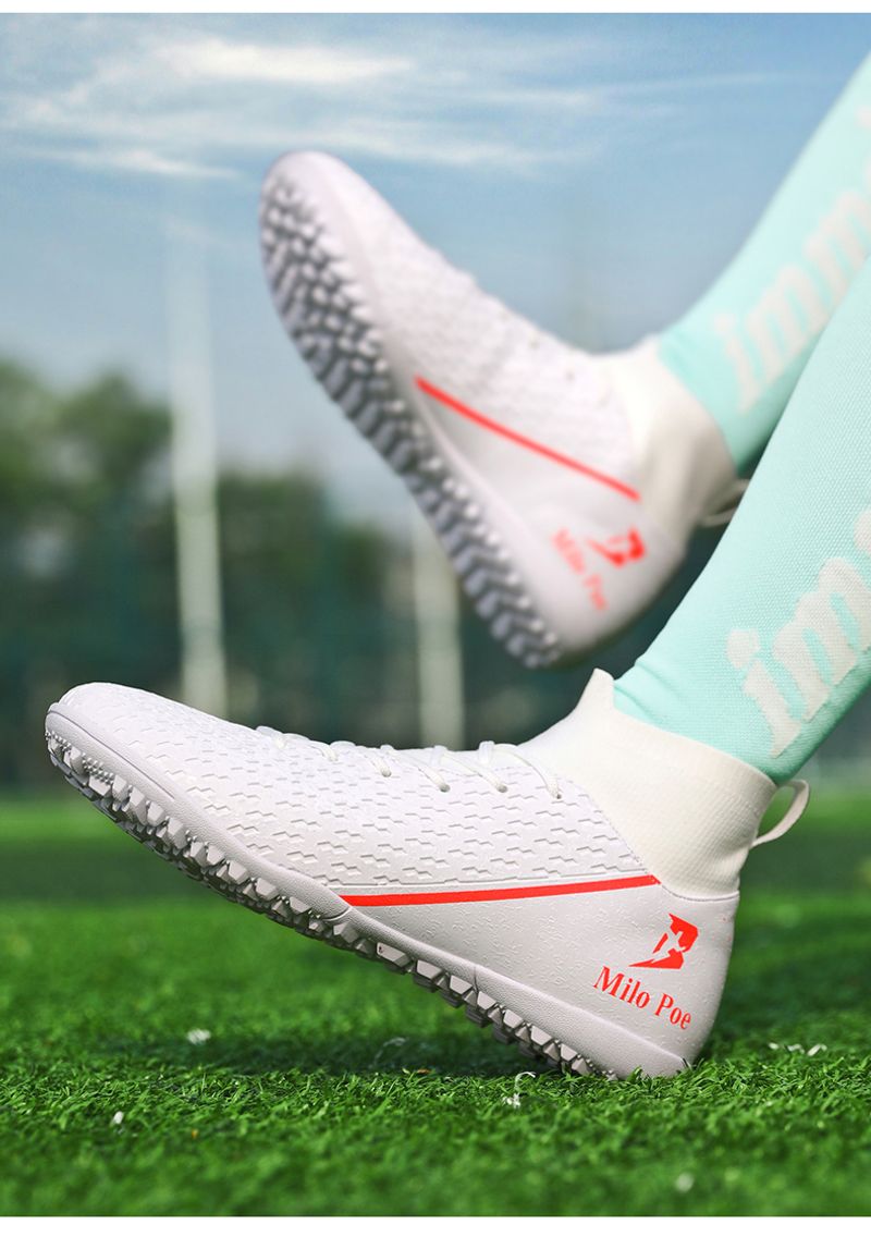 Fußballstollen Outdoor Herren Fußball Anti-Rutsch-Verschleißfeste Trainingsschuhe Lange Spikes Knöchelspiel-Turnschuhe Futsal_voghion.com
