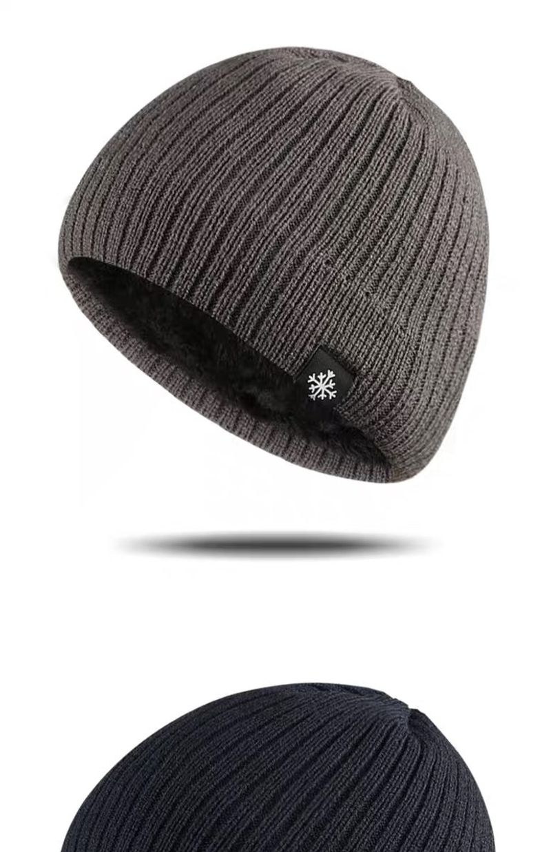 Unisex-Mütze mit Fleece-Innenfutter, dicke, warme Ohrenschützer, geschlossene Zehenpartie, gestrickte Herrenmütze, neue winddichte, kältebeständige Wollmütze_voghion.com