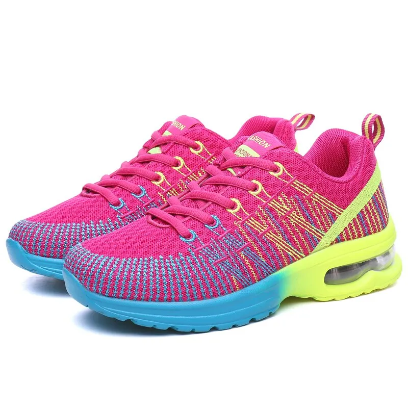 Corsa per le donne Scarpe da ginnastica da jogging elastiche per esterni con cuscino d'aria Scarpe sportive da tennis_voghion.com