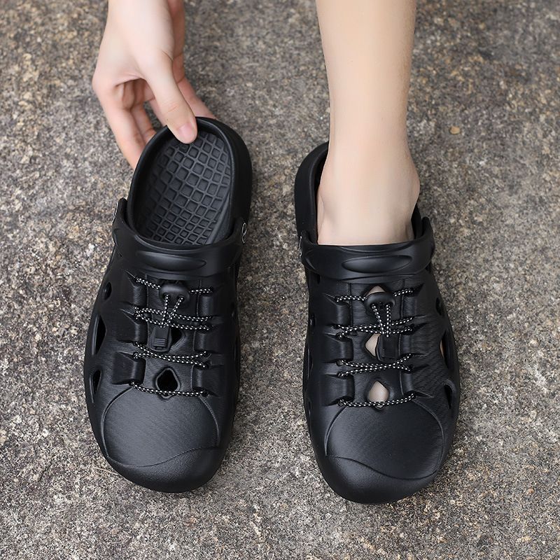 2023 new lace-up EVA outdoor hole soft trend summer beach shoes spot wholesale a generation of hair_voghion.com
