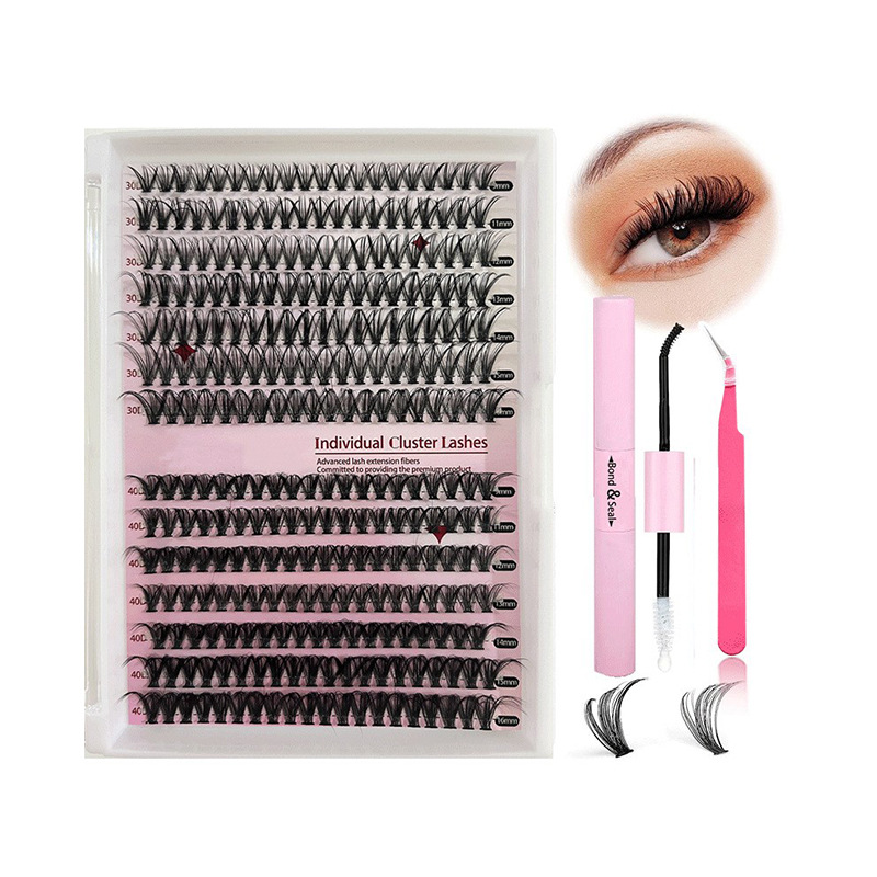 DIY Cluster Lashes Falsche Wimpern 30D 40D Wimpern Mix Set_voghion.com