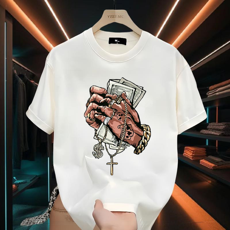 2024 Summer Alphabet Printed Simple Versatile Short Couples Half Sleeved T-shirt For Men's And Women's Tops_voghion.com