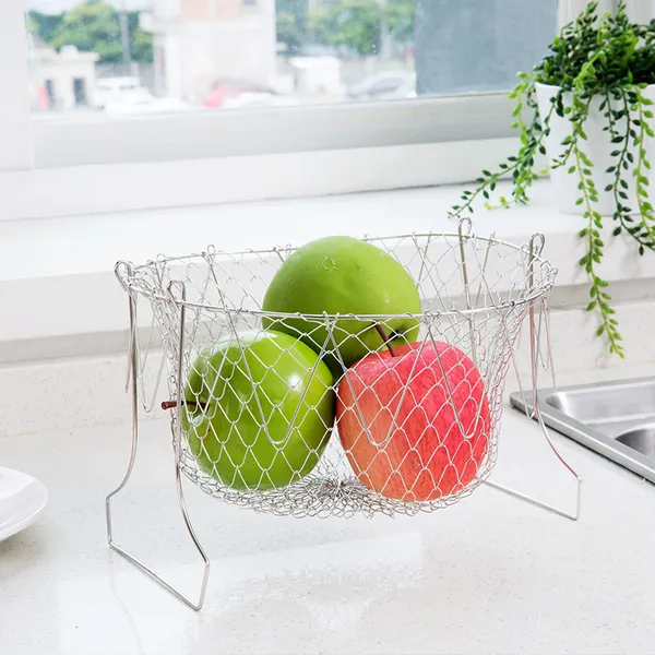 Edelstahl Frittierkorb Klappbar Als Küchenhelfer Für Obst_voghion.com