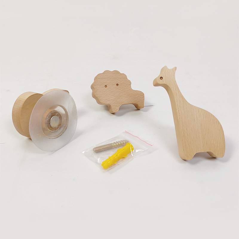 1tk Uus puidust konks Creative Nordic Cute Animal Konks Seinale riputatav Mantlikonks Kodukaunistus Täispuidust konks Köögitarvikud_voghion.com