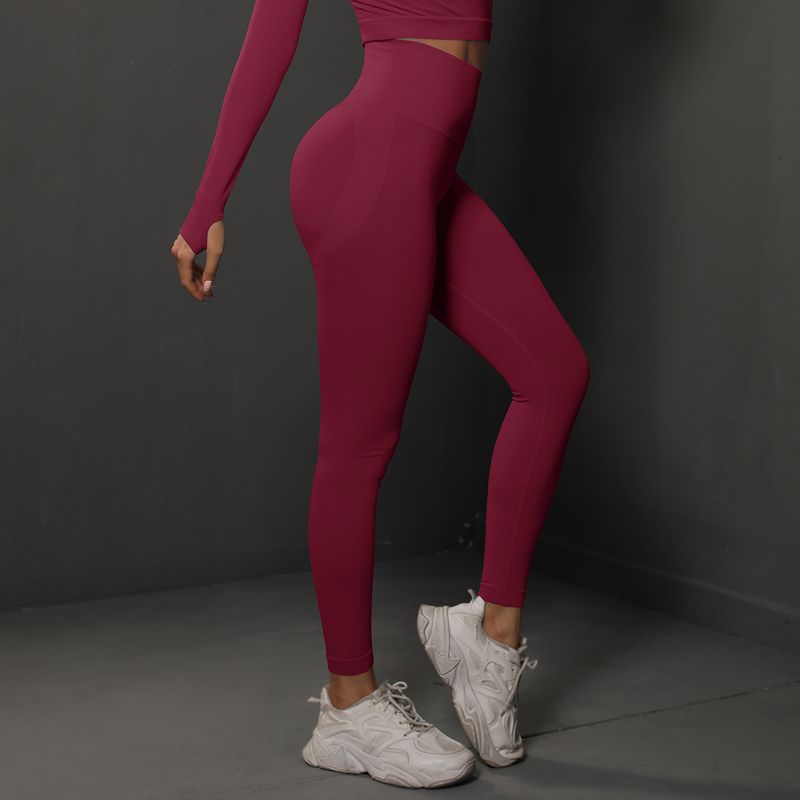 New High Waist Stretch Training With Peach Hips Yoga For Women's Outdoor Running And Fiess Pants_voghion.com
