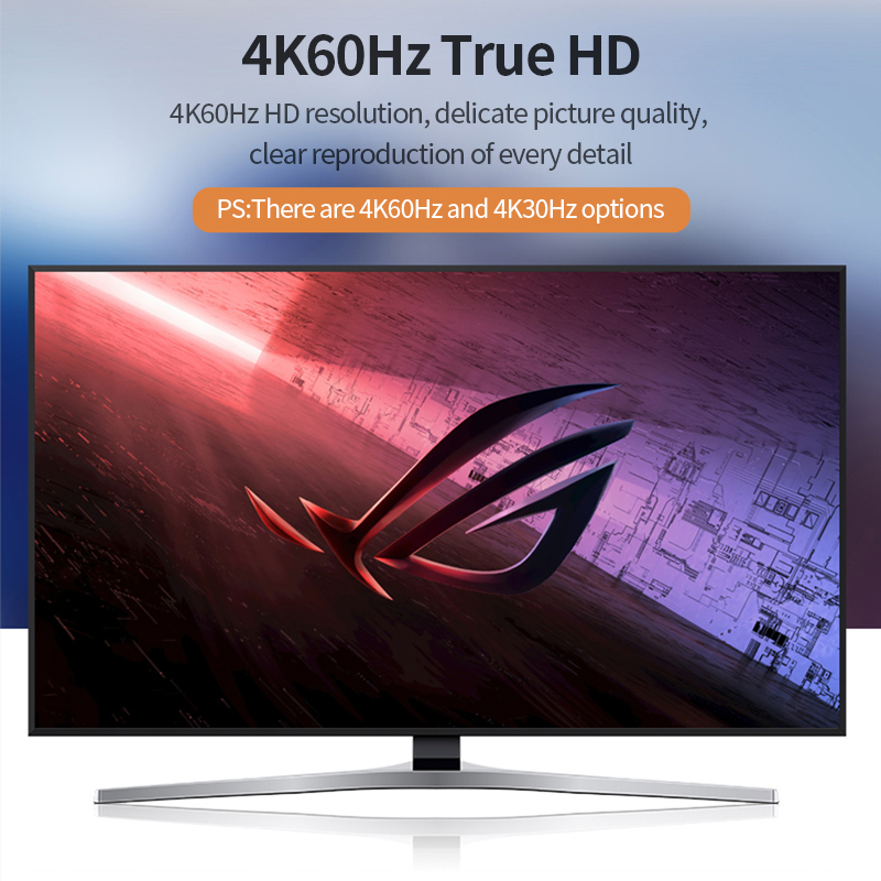 4K 60HZ HDMI-compatible to Displayport Converter Cable HDMI 2.0 to Display Port Adapter Conversion Cable For Laptop PC PS4 XBox_voghion.com