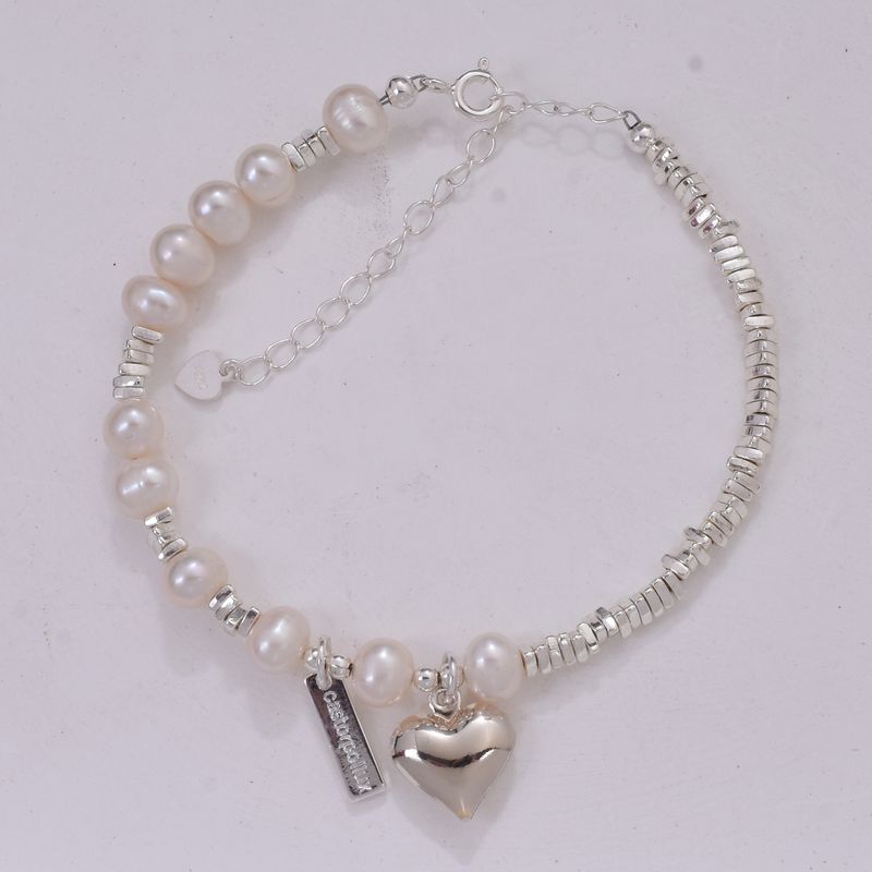 Braccialetto di perle Danshui, edizione coreana consigliata, Little Sweet Potato 2024, argento spezzato, amore fatto a mano_voghion.com