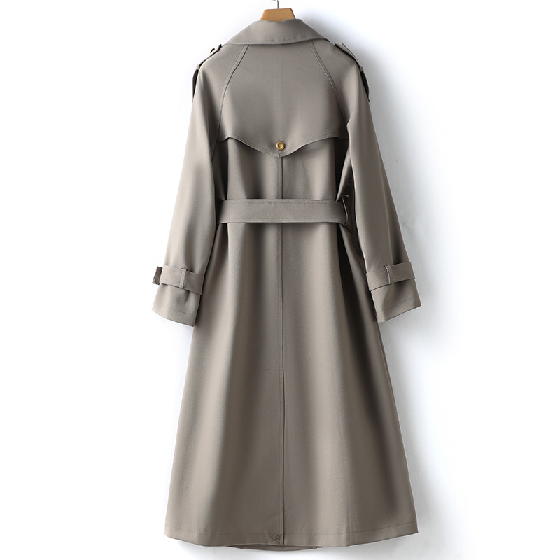 Nuova giacca a vento con cintura doppiopetto a maniche lunghe autunno autunno da donna H10023_voghion.com