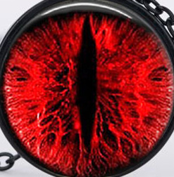 Unisex Gothic vintage blood cat eye charm necklace_voghion.com