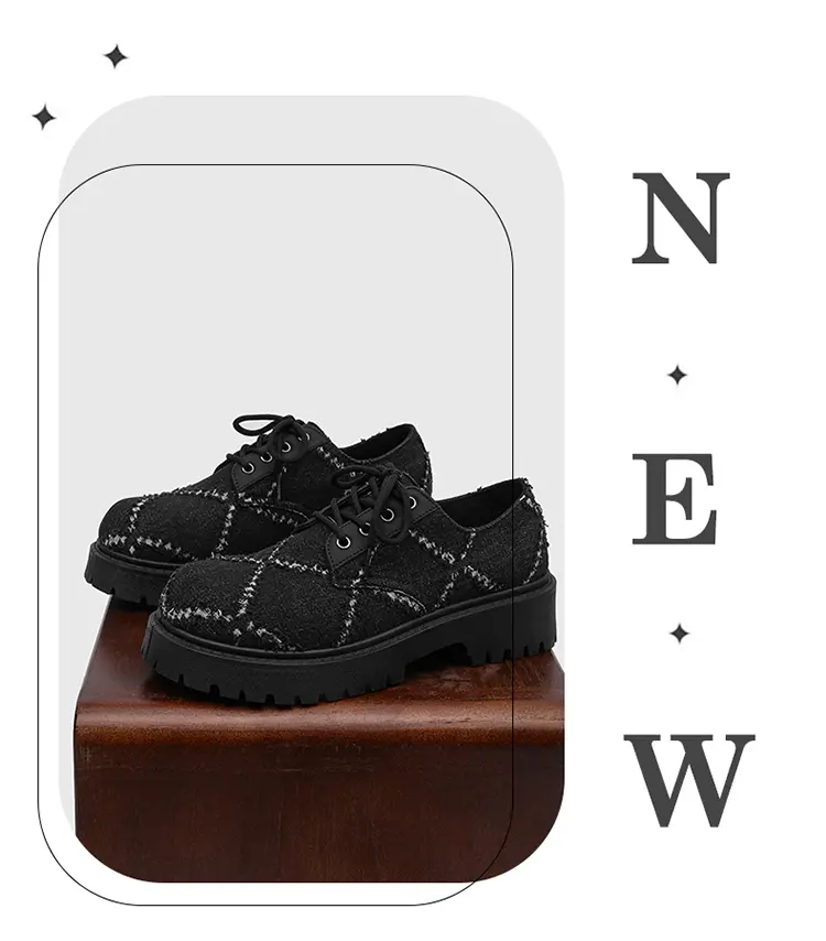 Scarpe derby platform uomo casual in pelle stile beggar_voghion.com