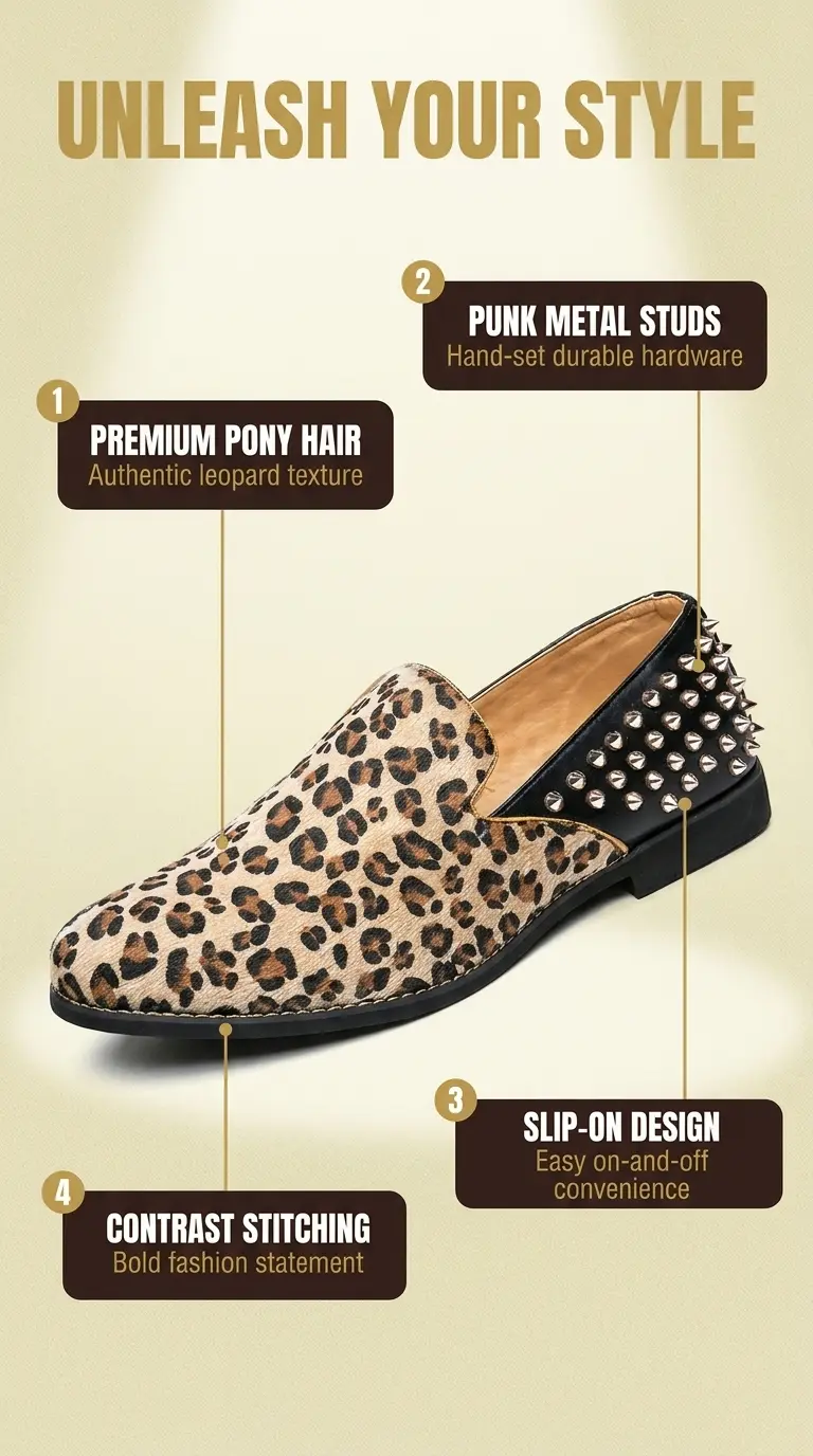 Herren Slipper Mit Leopardenmuster Rutschfeste Freizeitschuhe_voghion.com