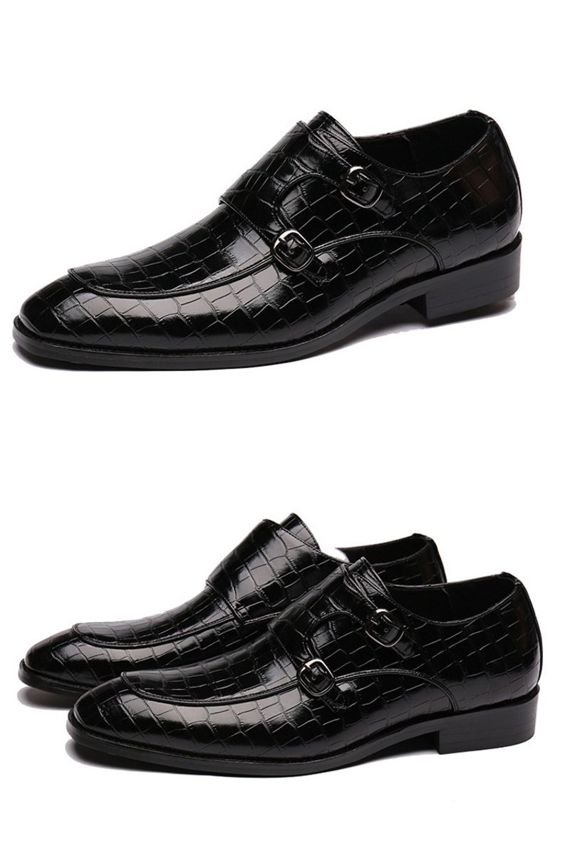 Herren Oxfords med Alligator-Krokodil-Print, modisk Schnürschuhe_voghion.com