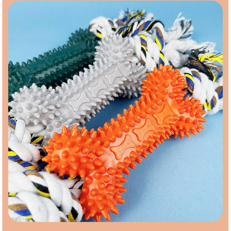 Jouet en coton pour animaux de compagnie, tige de broyage, grand os spécial pour chien en TPR, vente en gros_voghion.com