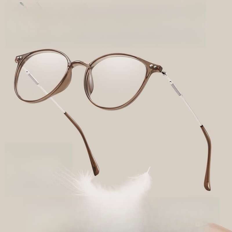 Anti-Blaulichtbraune flache Sonnenbrillenfassungen für Männer und Frauen_voghion.com