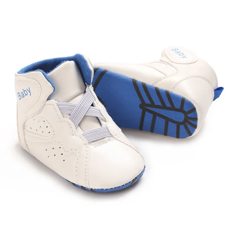 Muoti korkeavartiset vauvan pojat tytöt vauvan koripallo littlesprouts urheilukengät rento liukumaton ensiaskelkengät_voghion.com