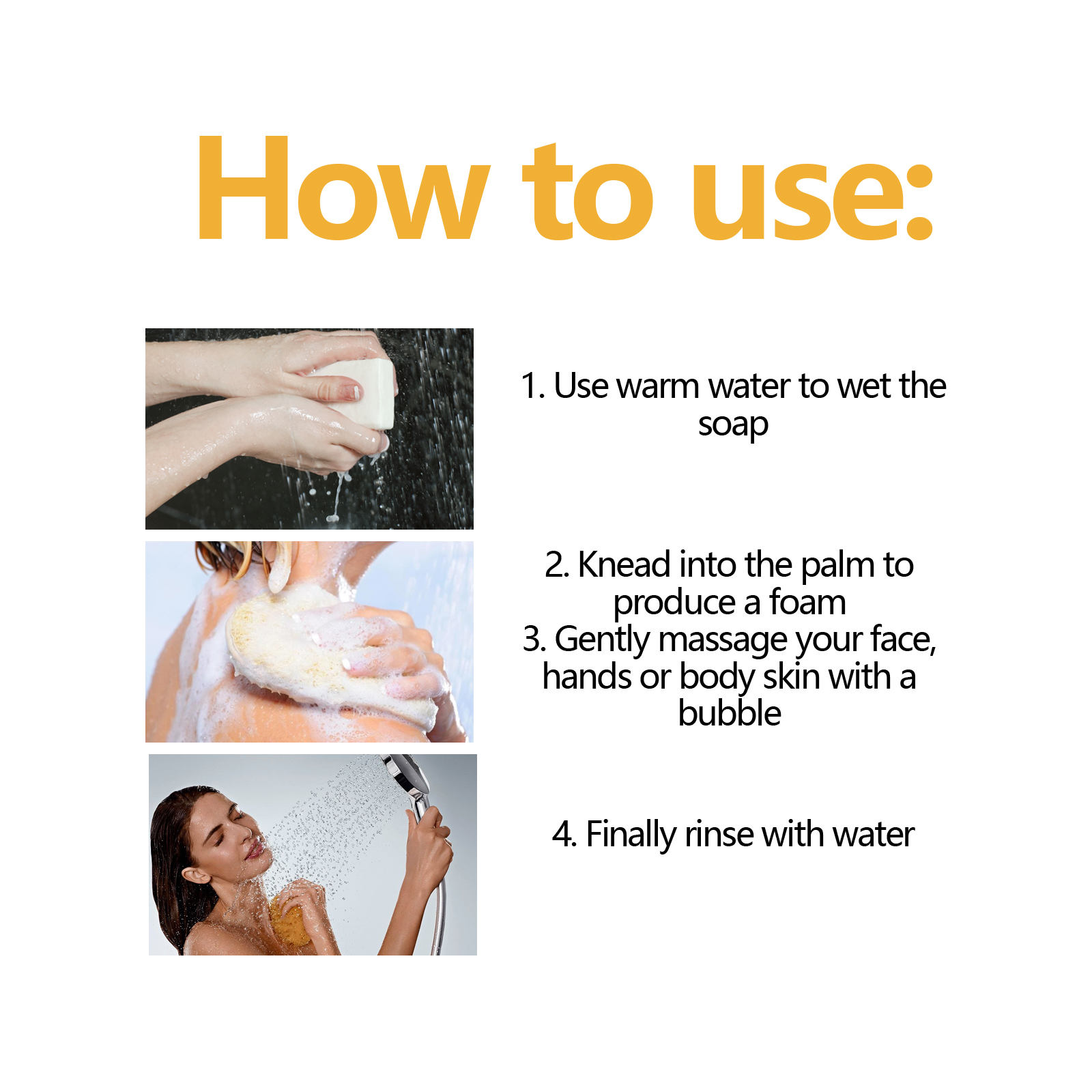 EELHOE Turmeric & Kojic Acid Soap, Gently Clean Face Fade Spots Brighten Skin Tone Moisturize And Moisturize Even Skin Tone_voghion.com