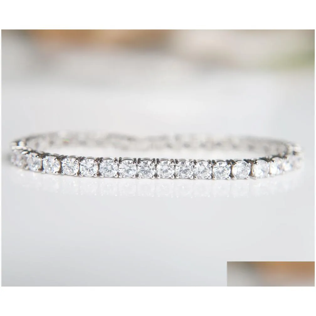Bracciale tennis per uomo e donna, braccialetto charm in zircone_voghion.com