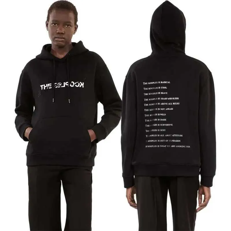 Felpe con cappuccio da uomo, invernali e primaverili, stile Kooples Brand Tide Strt, maglione con motivo a lettere, stampa donna, versatile per tutti i giorni_voghion.com