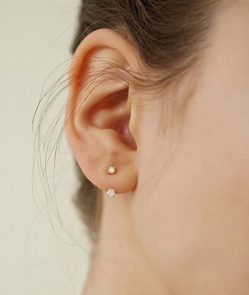 Back hanging zircon niche design temperament retro cold style earrings two wear ear jewelry for women_voghion.com