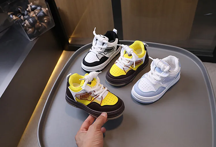 Designer Thick Bottom Versatile Kids Trainers Cutefeet for Toddler Fashion boy School Leisure Tennis Shoes Non-slip_voghion.com