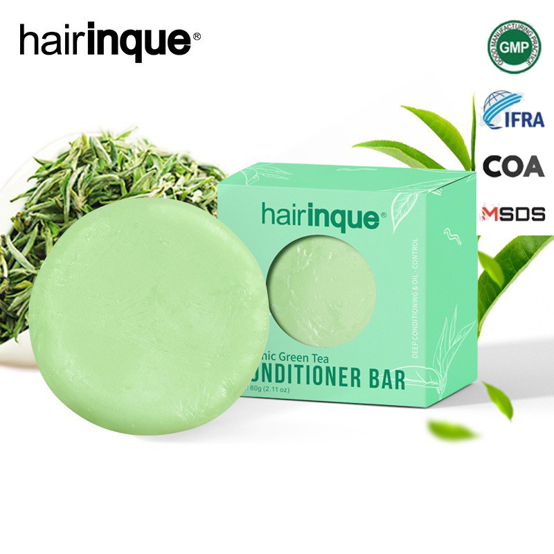 Balsamo in barra al tè verde biologico fatto a mano, controllo condizionante, nutriente, idratante, sapone solido, shampoo per la cura dei capelli_voghion.com