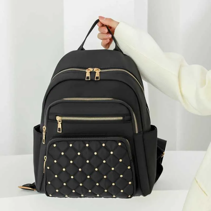 Fashion Nylon Women's Large Travel Backpack For Stylish Journeys_voghion.com