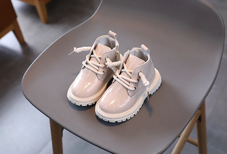 Toddler Girls Crocodile Pattern For Autumn Winter Fashion Children Shoes Littlesprouts Kids Boy Boots Black Beige Size_voghion.com