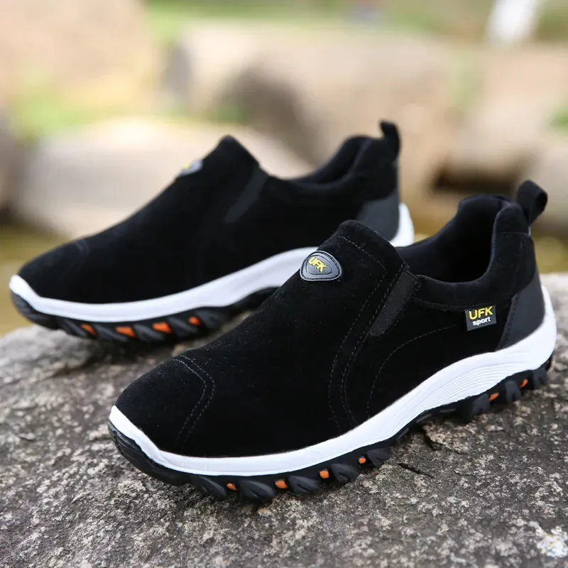 Baskets décontractées pour hommes, chaussures de marche en plein air, mocassins d'automne à enfiler en cuir suédé, grande taille 48 49 50_voghion.com