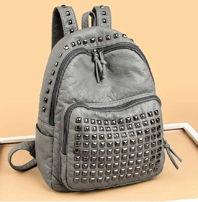 Large Leather Backpack For Women Designer Vintage Shoulder Bag_voghion.com