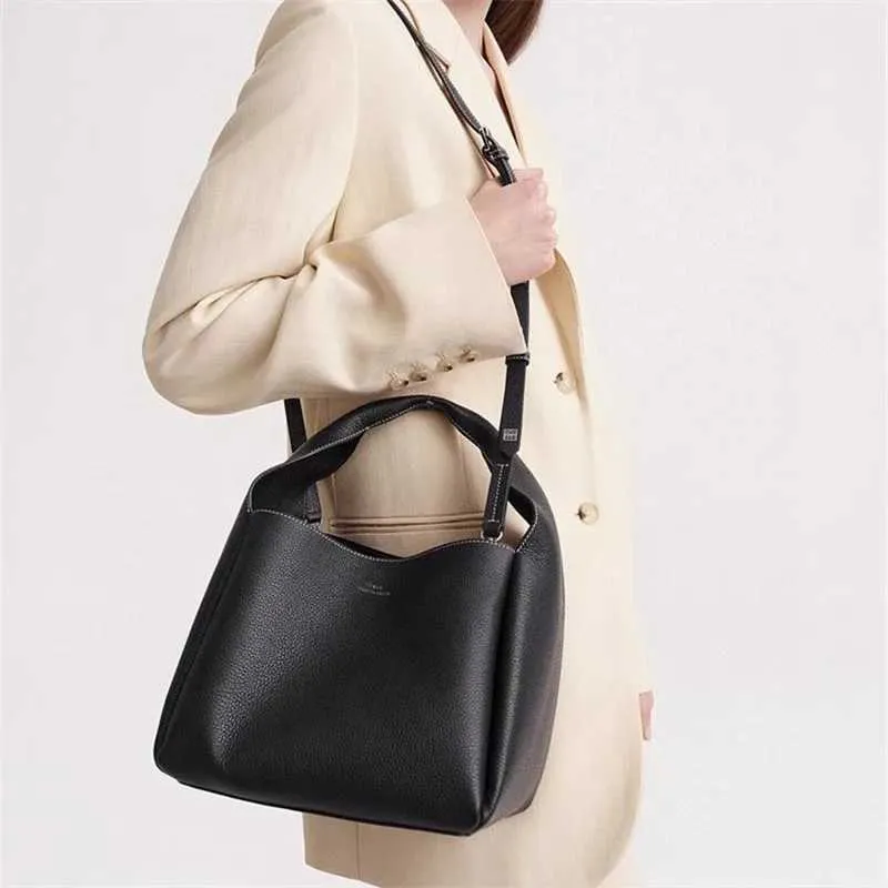 Stilvolle Handtasche Trend Minimalist Commuter Bucket Gehobene Korbtasche Damen Leder Unterarmtasche Ba241216_voghion.com