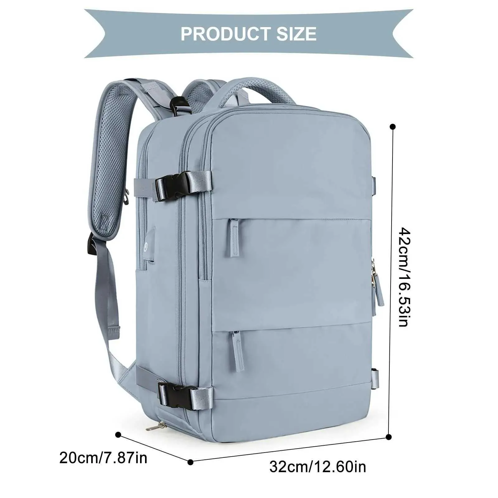 Likros Travel Große Kapazität Hand Lage Laptop Rucksack für Frauen Wasserdicht Business Flug Kabine Tasche Männer_voghion.com