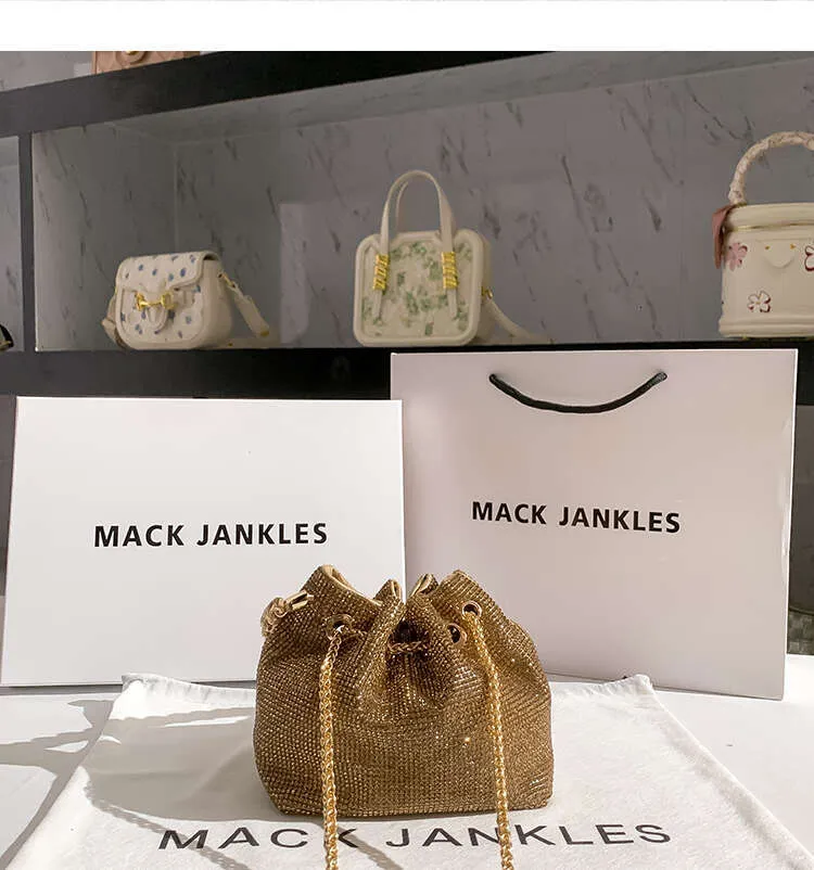 Gold Dia Abend Kupplung Hochzeit Party Designer Shiny Rhie Eimer Geldbörse Frauen Handtasche Schulter Messenger Tasche_voghion.com