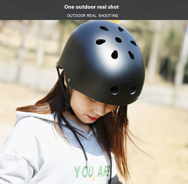 Rijden skateboard volwassen en kinder rolschaatsschoenen, loopfietshelm, verstelbare driftveiligheidshelm_voghion.com
