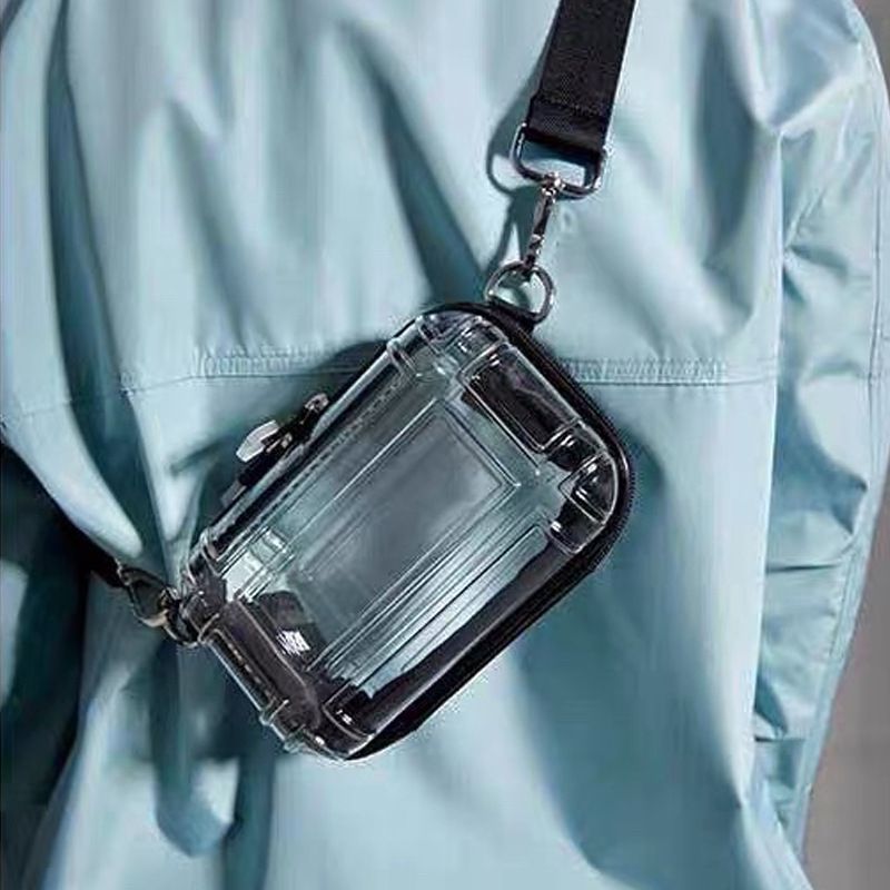 PVC-Box Umhängetasche für Frauen Transparent Acryl Taille Tasche Mode Dame Vintage Handtaschen Casual Einfache Messenger_voghion.com