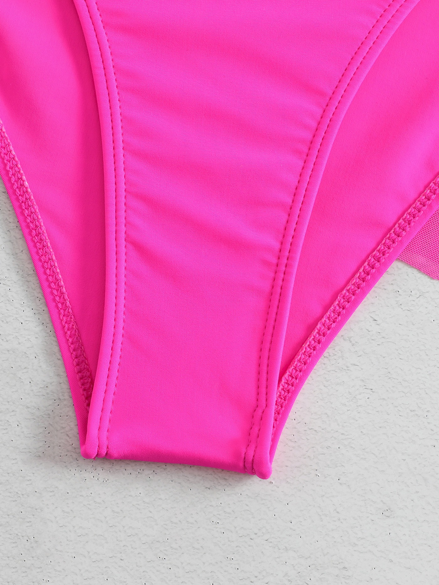 Dames Gauze Split Body High Waisted Mesh Badpak, Cross Top, Dubbele Schouderband_voghion.com