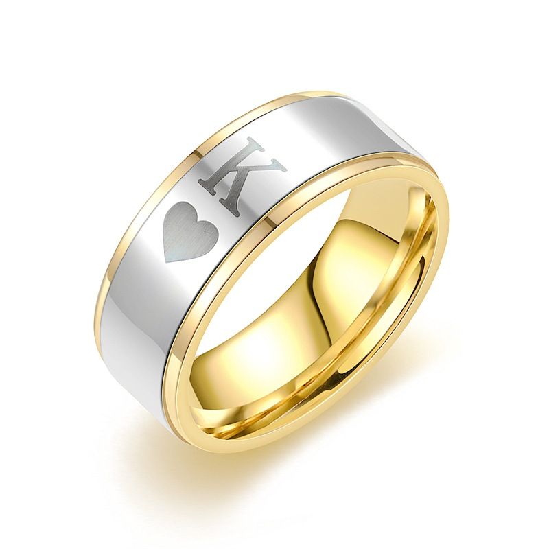 New Couple Hip Hop Personalized Design Sense Titanium Steel Men's and Women's Ring Small Handmade Jewelry_voghion.com