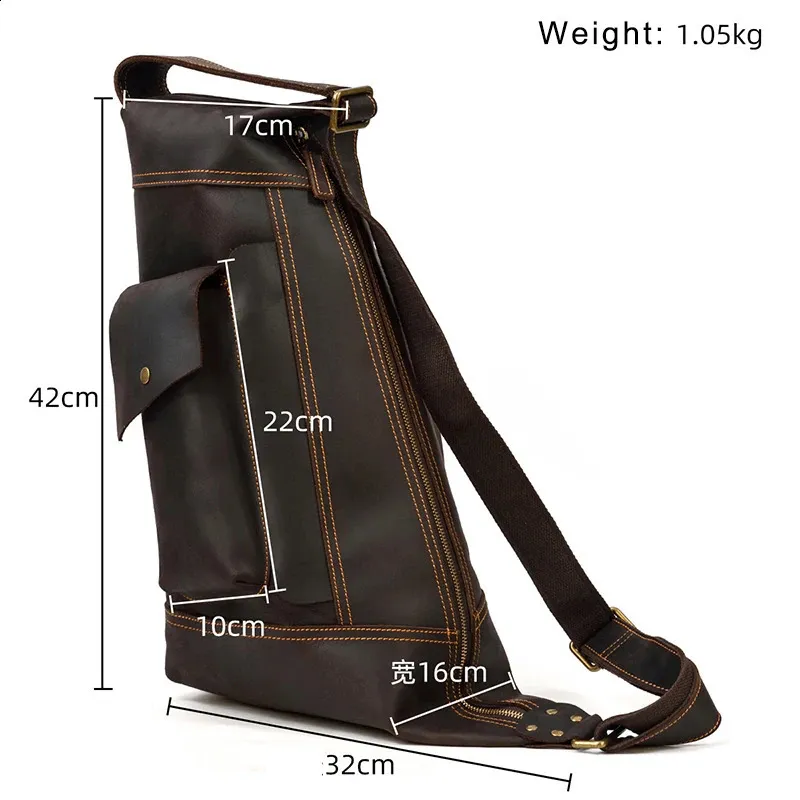 Featured Mens Genuine Backpack Crazy Horse Leather Daypack Travel Male Laptop Unique Bagpack Man Chest Bag 240902_voghion.com