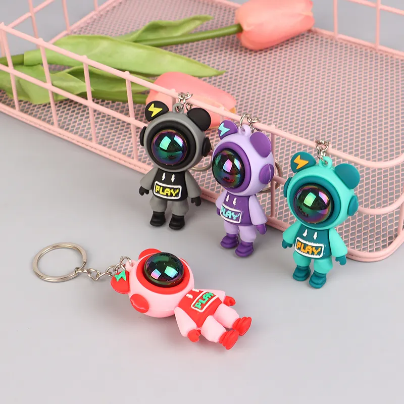 1PC Schmuck Zubehör Geschenke Cartoon Beleuchtung Schlüsselanhänger Astronaut Violent Bär Kaninchen Puppe Auto Rucksack Dekorationen_voghion.com