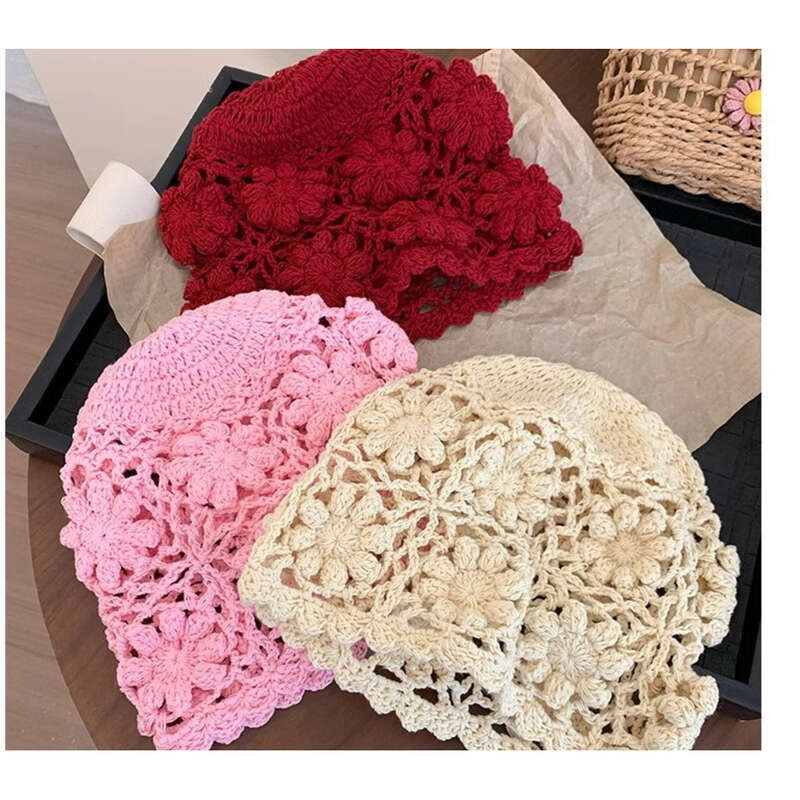 Handgefertigte Zehenkappe aus gewebter Hohlblume für Damen im Frühling und Sommer, dünnes Design, Nischenmosphäre, vielseitiger Pullover_voghion.com