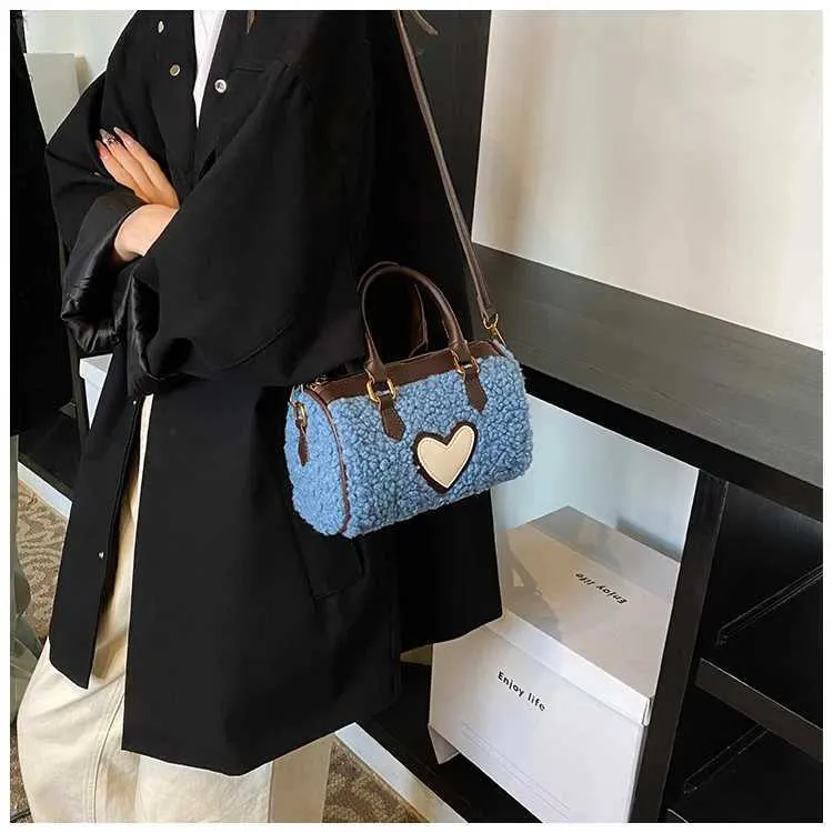 Pluche handtas dames winter warm zachte schoudertas crossbody tas_voghion.com